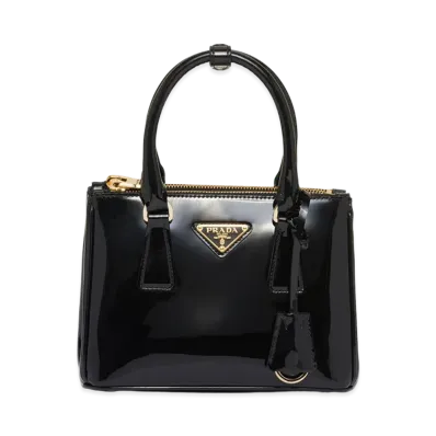 PRADA Galleria Patent Leather Mini Bag "Black"