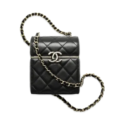CHANEL Small Chain Porch Lambskin "Black"