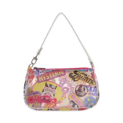 HYSTERIC GLAMOUR x GUESS JEANS Printed Plastic Baguette Bag "Multi"