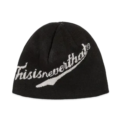 thisisneverthat Script Logo No Cuff Beanie "Black"