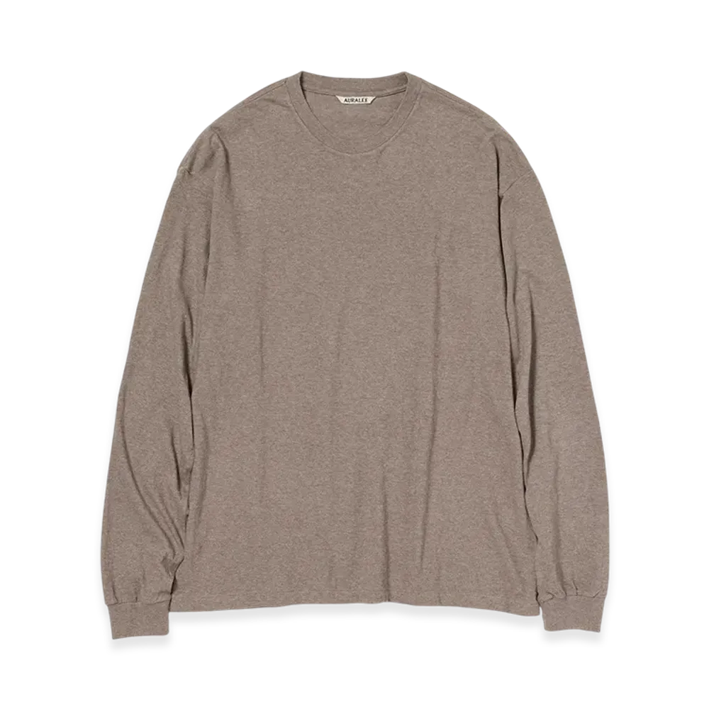 AURALEE Seamless L/S Tee "Top Brown"