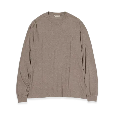 AURALEE Seamless L/S Tee "Top Brown"