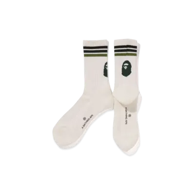 A BATHING APE Bape Line Socks "Green"