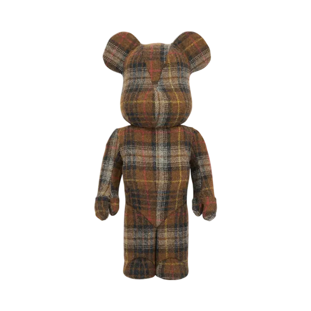 MEDICOM TOY "BEARBRICK" Harris Tweed Hebrides Brown 1000%