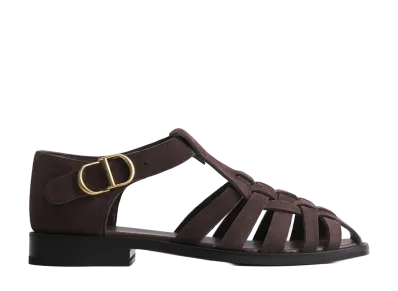 Dior Al Mare Fisherman Sandal Suede Calfskin "Deep Brown"
