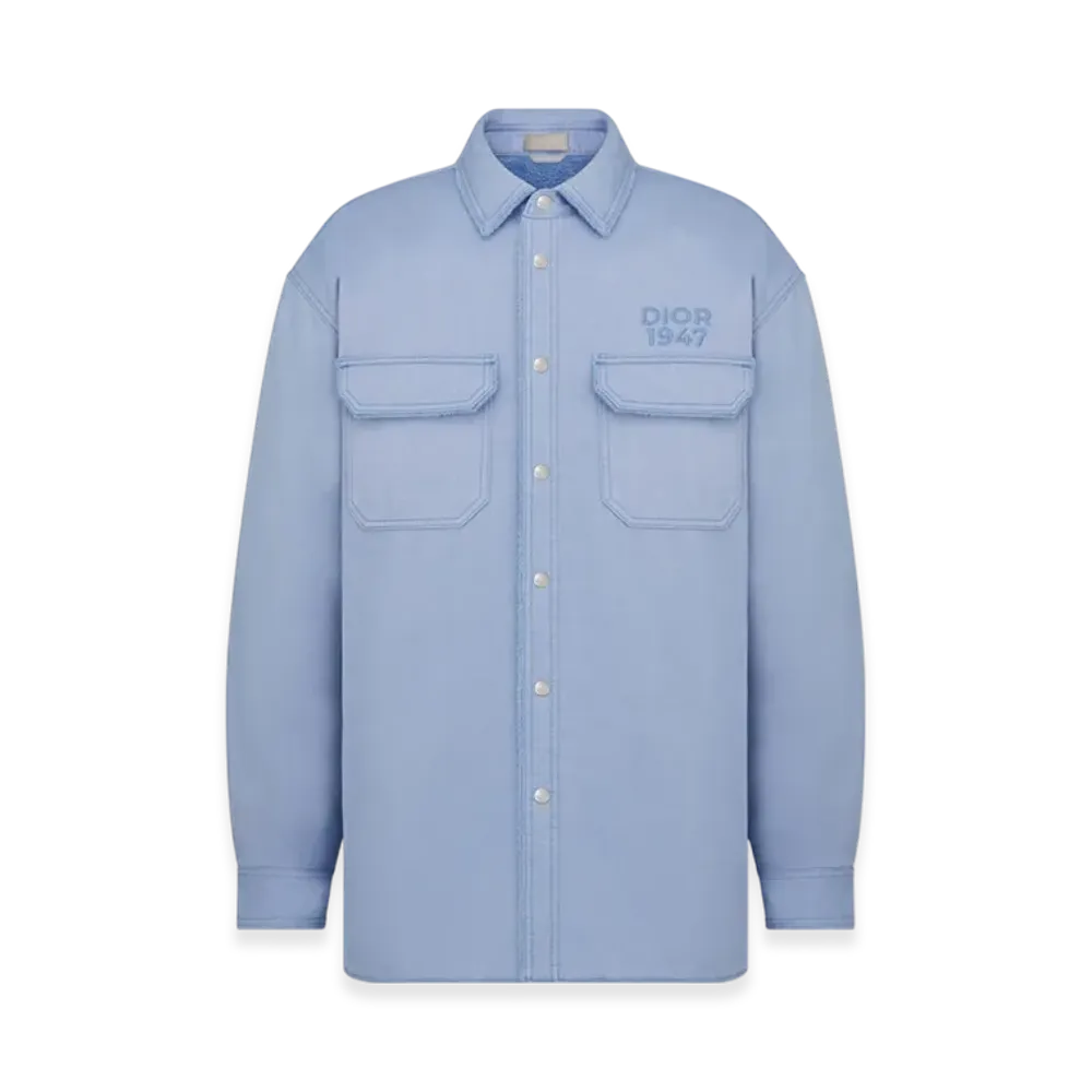Dior Cotton Gabardine Overshirt "Blue"
