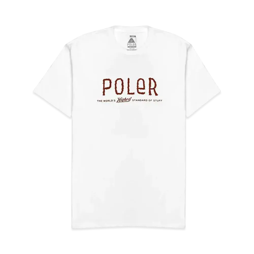 POLeR Hooley Front Logo SS Tee "White"