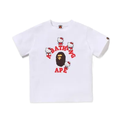 A BATHING APE x Hello Kitty Kids College Mini Tee "White"