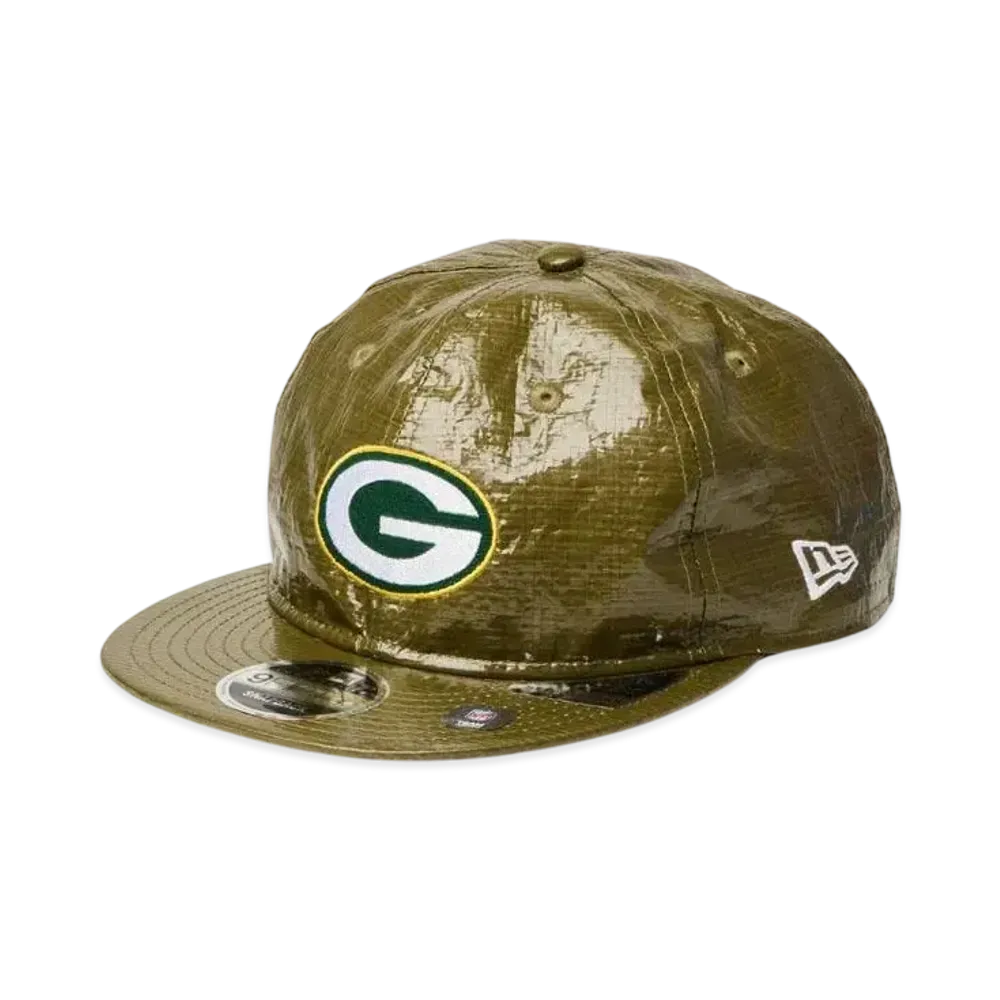 NEW ERA RC 9Fifty Flat Visor Green Bay Packers Powered by GORO NAKATSUGAWA (min-nano) "Olive"