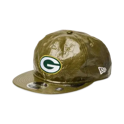 NEW ERA RC 9Fifty Flat Visor Green Bay Packers Powered by GORO NAKATSUGAWA (min-nano) "Olive"