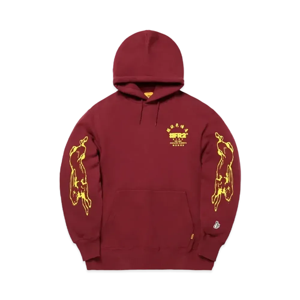 FR2 Rabbit Painting Hoodie "Burgundy"