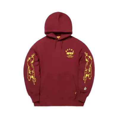 FR2 Rabbit Painting Hoodie "Burgundy"