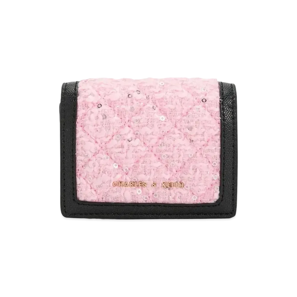 CHARLES & KEITH Michaela Tweed Card Holder "Multi"