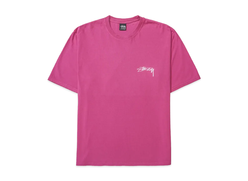 Stussy Skate Stack Tee Pigment Dyed "Berry"