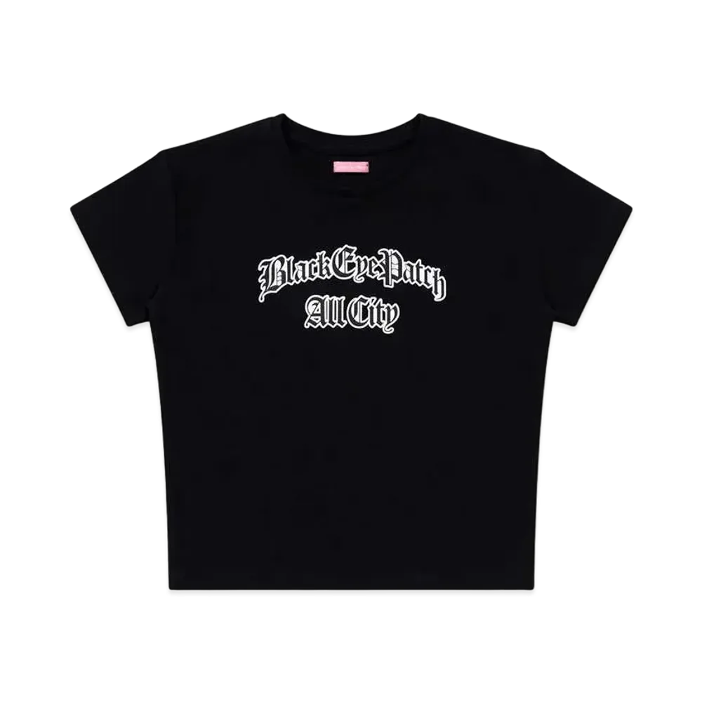 BlackEyePatch All City O.E. Sprayed Baby Tee "Black"