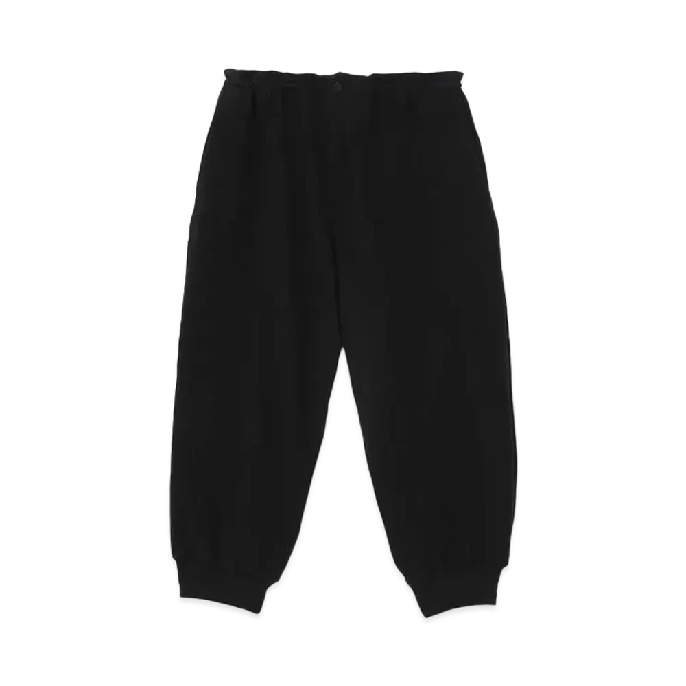 Yohji Yamamoto Pour Homme BEAUTIFUL FLEECY LINING DYE RAISED HEM RIB PANTS "Black"