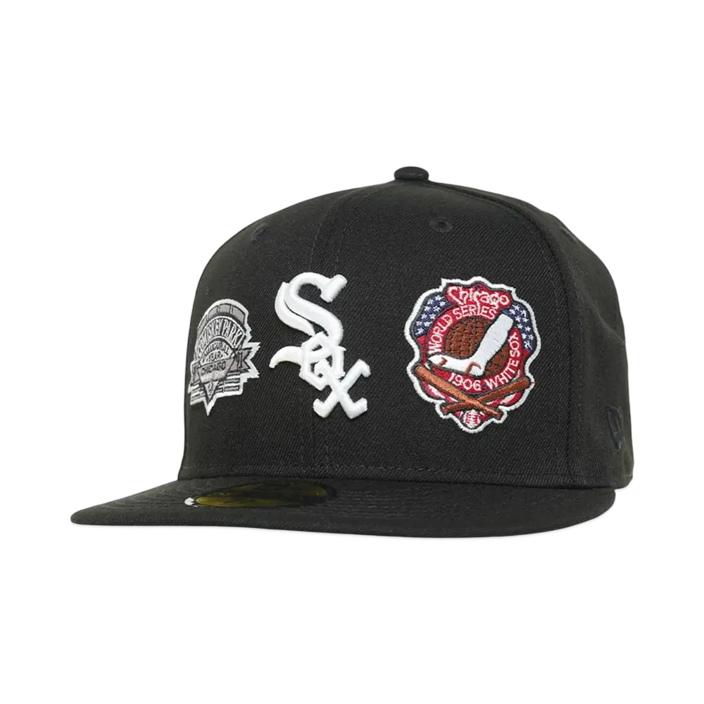 NEW ERA 59FIFTY MLB MANY PATCH Chicago White Sox "BLACK"