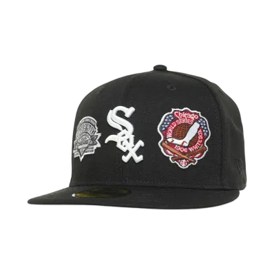 NEW ERA 59FIFTY MLB MANY PATCH Chicago White Sox "BLACK"