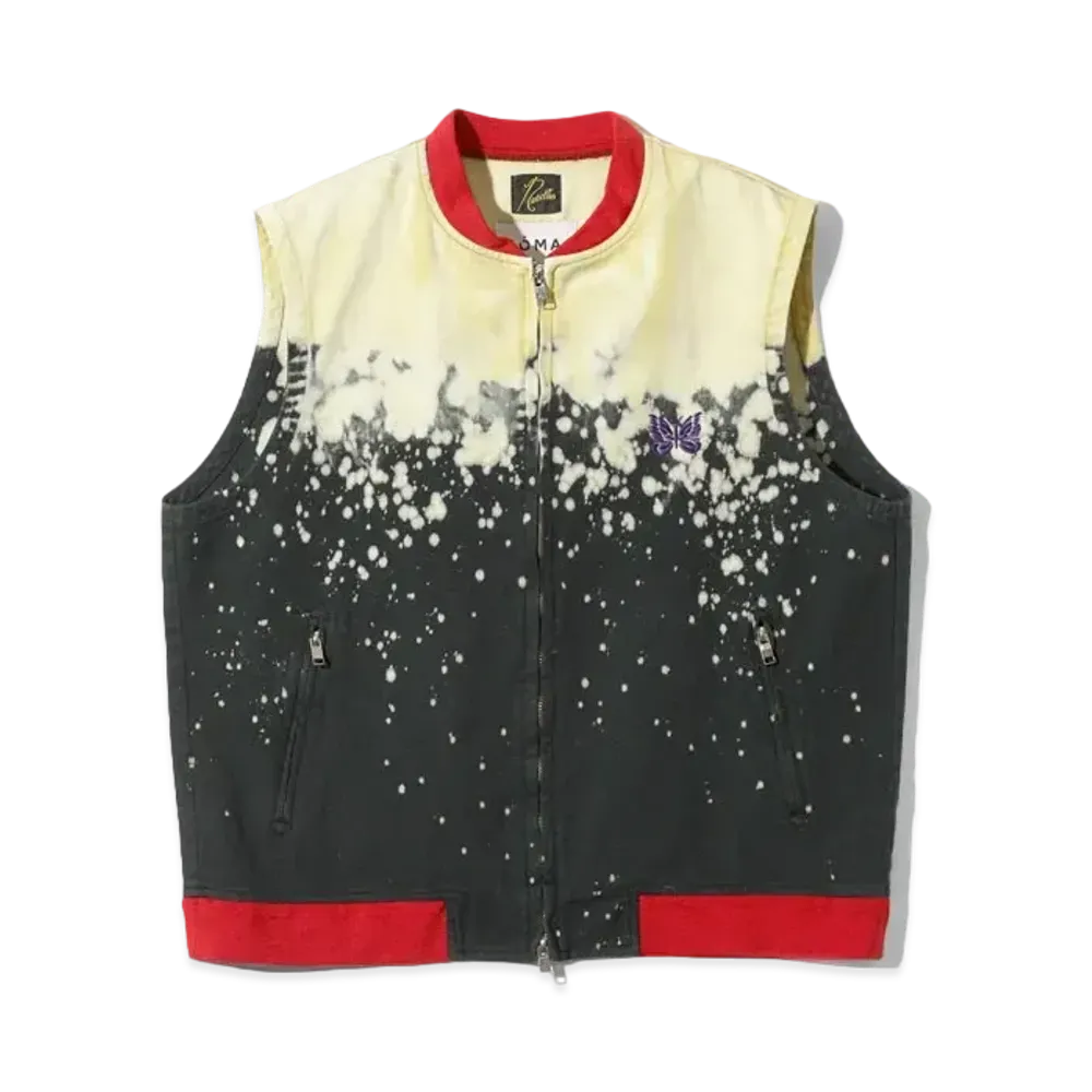 Needles x NOMA t.d. W.S.S. Vest - Hand Dyed "Yellow/Red"