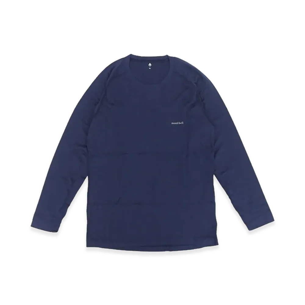 mont-bell Super Merino Wool M.W. Round Neck Shirt "Navy"