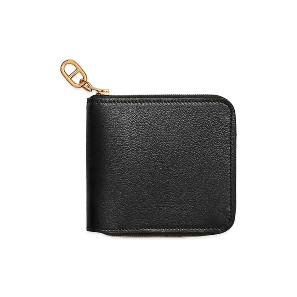Hermes Zipengo II Chaine D'Ancre Wallet "Noir/Gold"