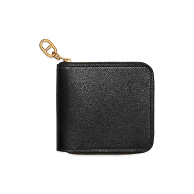 Hermes Zipengo II Chaine D'Ancre Wallet "Noir/Gold"