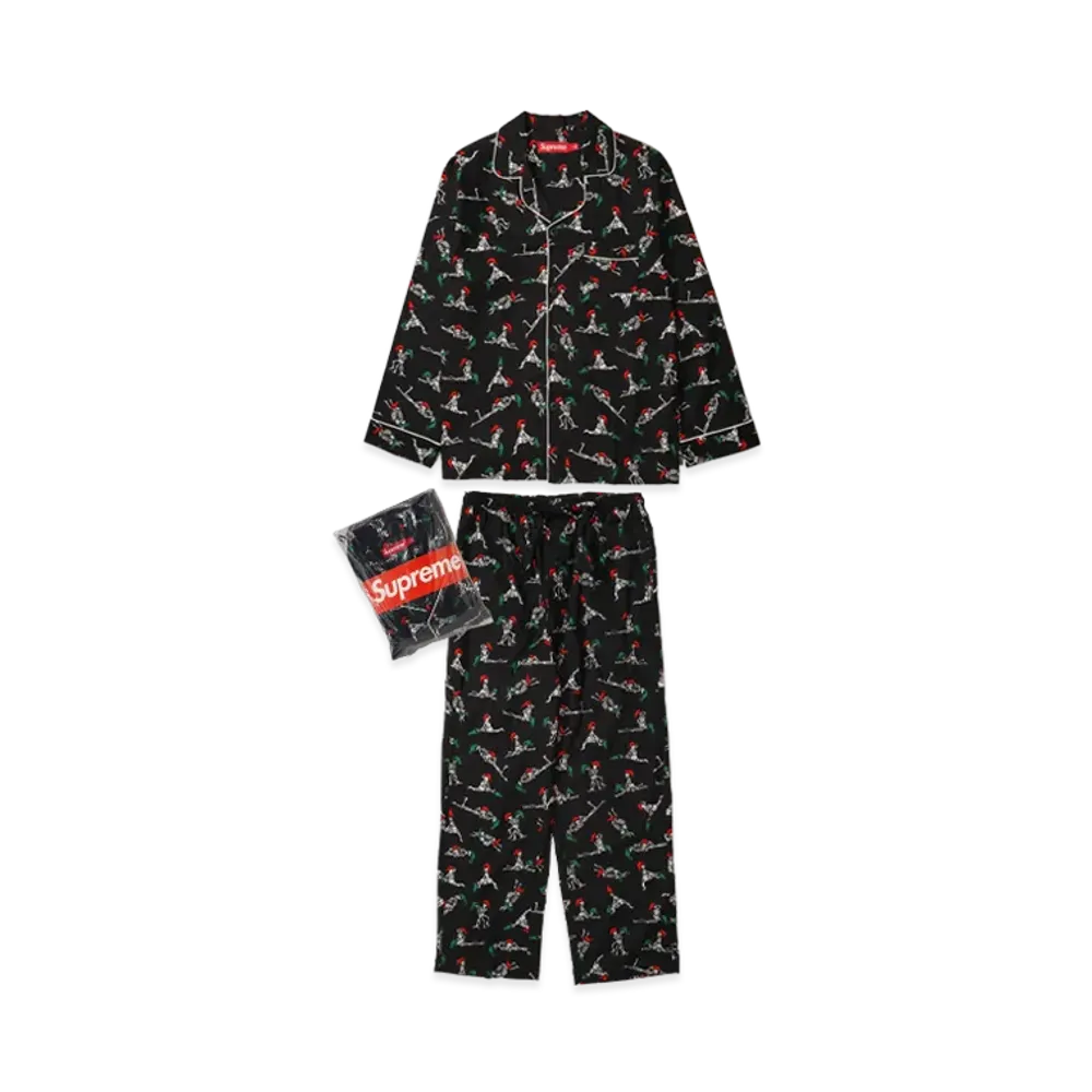 Supreme x Hanes Holiday Pajama Set "Black"