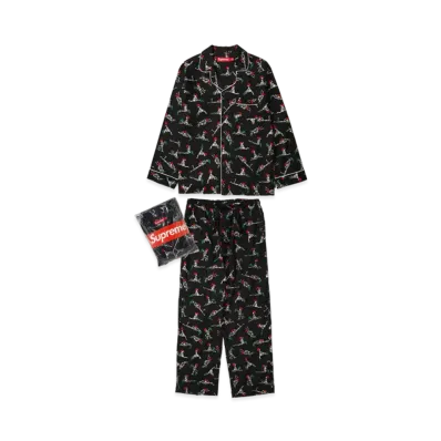 Supreme x Hanes Holiday Pajama Set "Black"