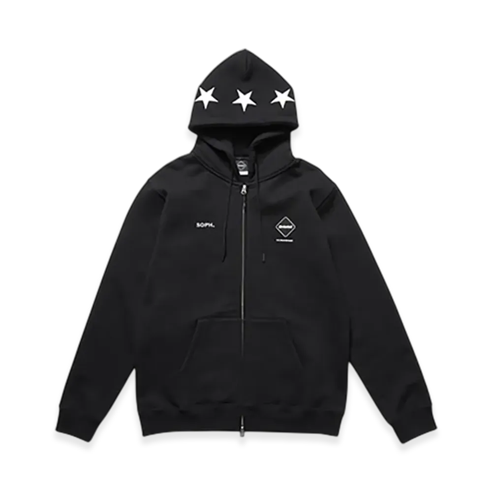 F.C.Real Bristol 5-Star Zip-Up Sweat Hoodie "Black"