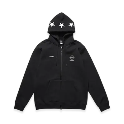 F.C.Real Bristol 5-Star Zip-Up Sweat Hoodie "Black"