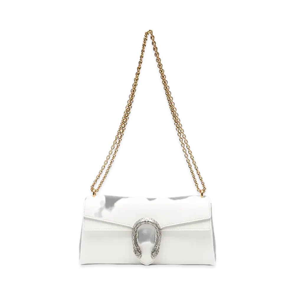 GUCCI Women's Leather Dionysus Shoulder Bag "White"