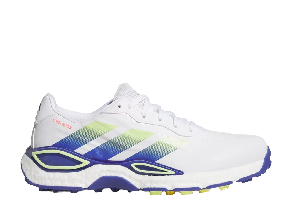 adidas Codechaos 27 Spikeless Golf "Cloud White/Dual Indigo/Frozen Lemon"