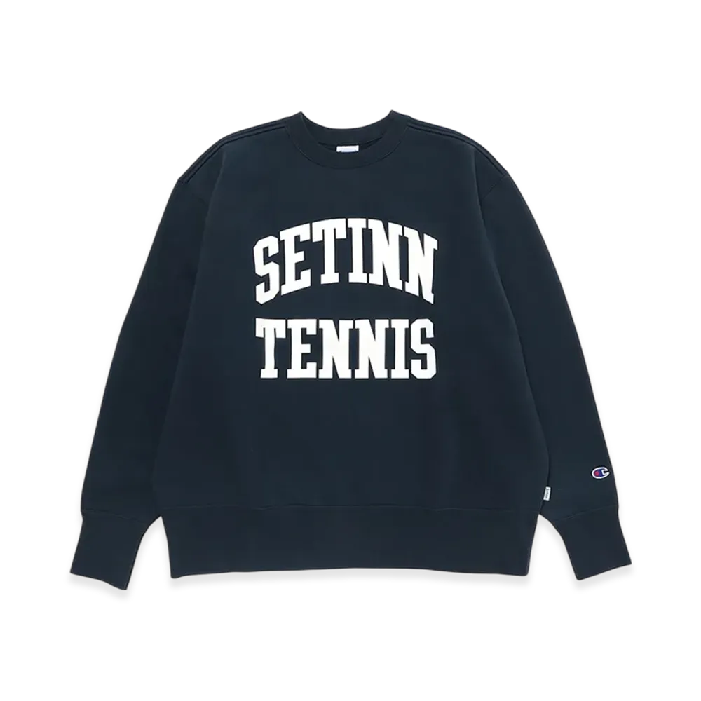 Setinn x Champion STN Tennis Crew Sweat "Navy"