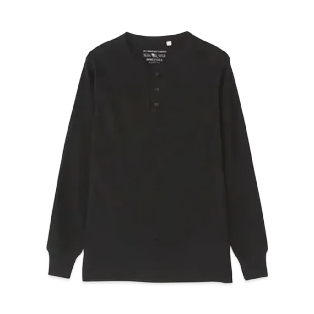 AVIREX Daily Wear Thermal L/S Henley Neck T-Shirt "Black"