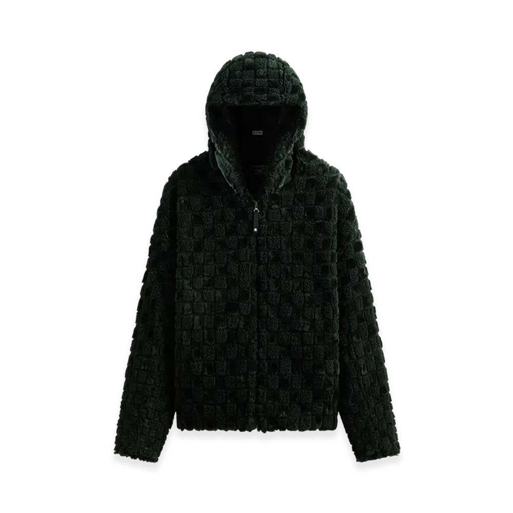 Kith Faux Fur Cropped Hoodie Bomber "Stadium"