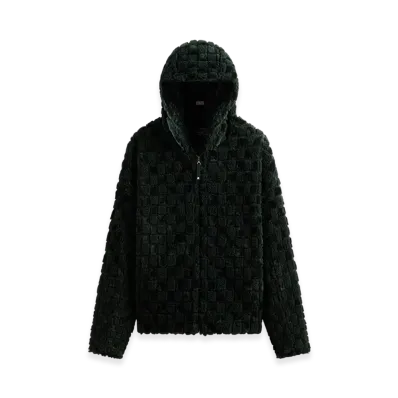 Kith Faux Fur Cropped Hoodie Bomber "Stadium"
