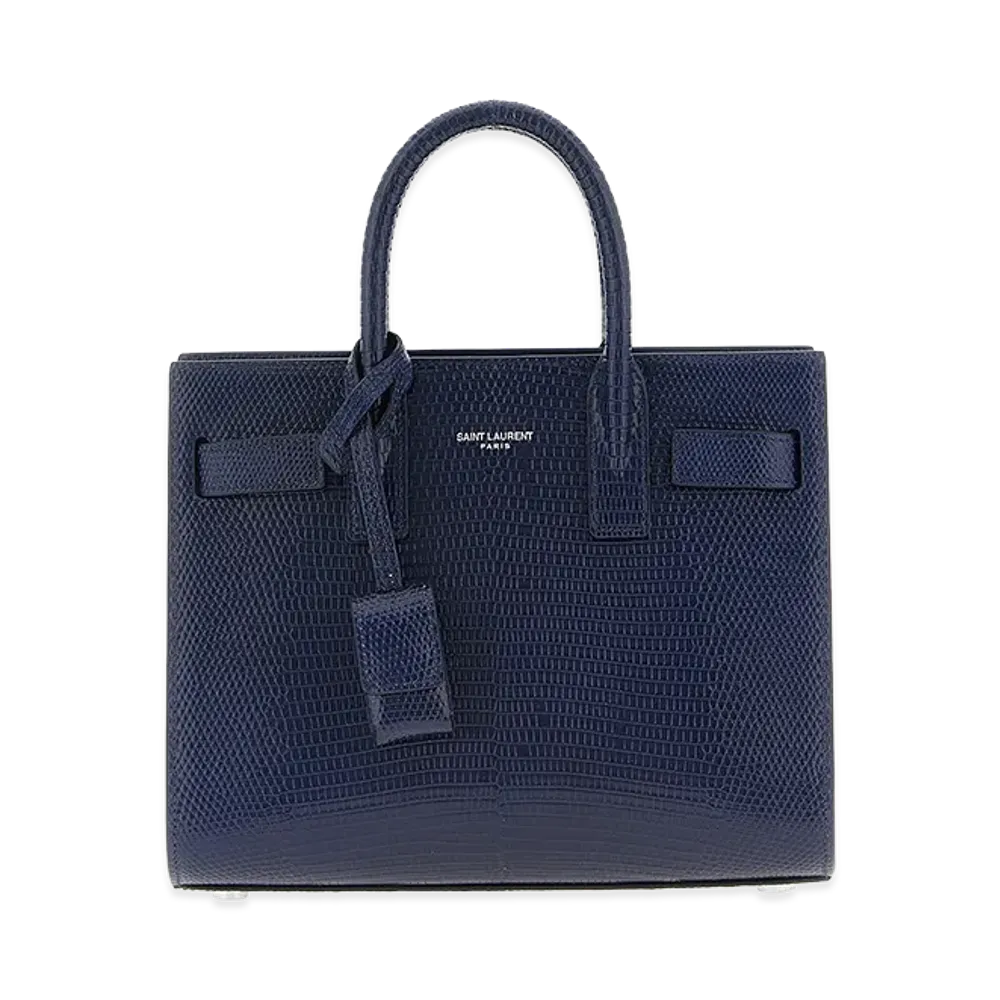 Saint Laurent Women's Nano Sac De Jour Handbag "Blue"