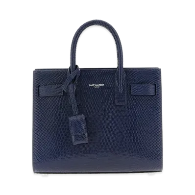 Saint Laurent Women's Nano Sac De Jour Handbag "Blue"