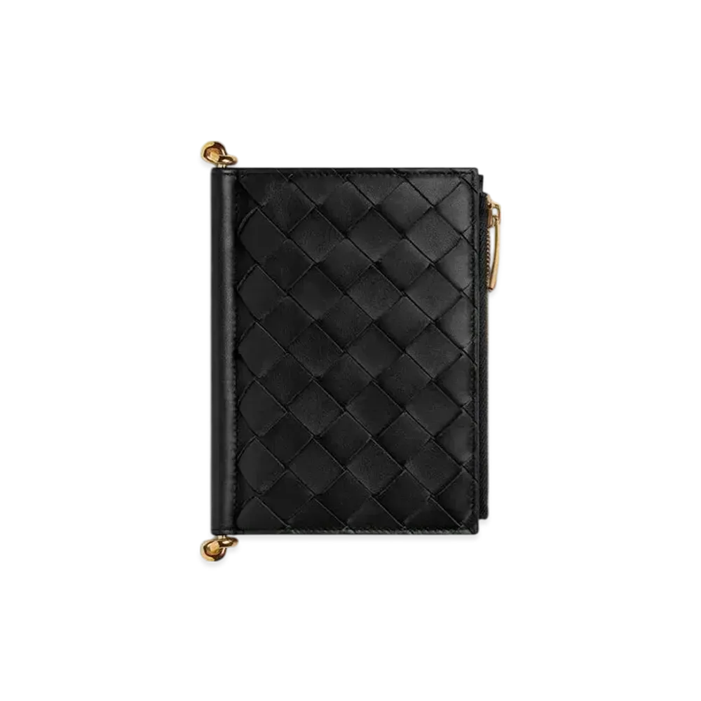 Bottega Veneta Solstice Medium Bi-Fold Wallet "Black"