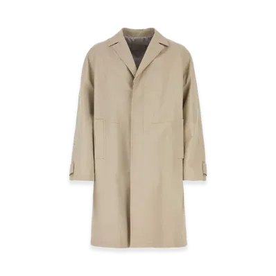 PRADA Sand Nappa Leather Coat "White"