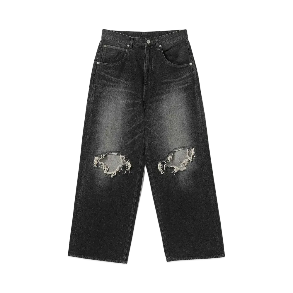 BEAMS FUTURE ARCHIVE Buggy Crush Denim "Black"