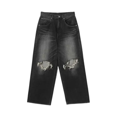 BEAMS FUTURE ARCHIVE Buggy Crush Denim "Black"