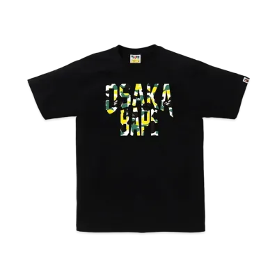A BATHING APE Bape Store Osaka NYC Logo Tee "Black"