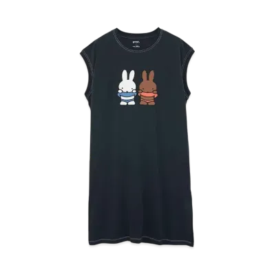 graniph x Miffy & Melanie French Sleeve Cut And Sew One Piece "Navy"