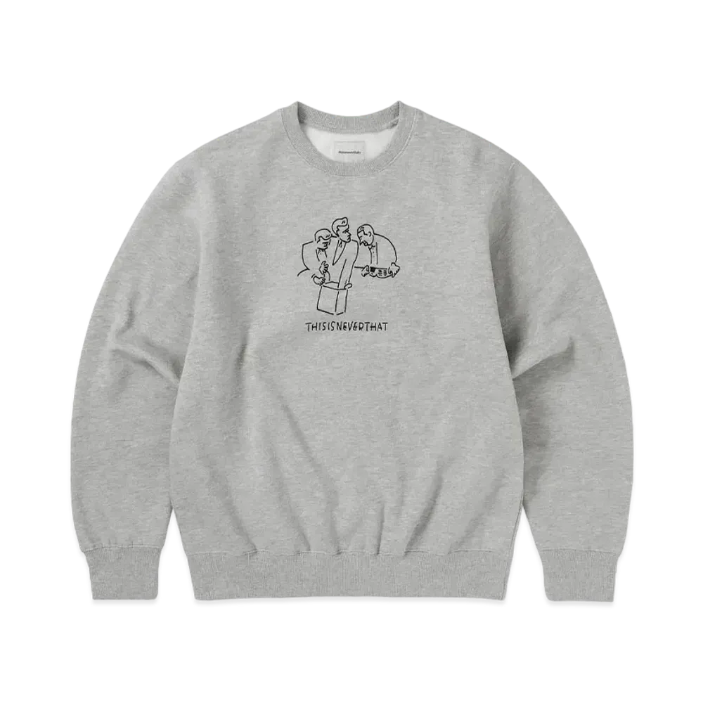 thisisneverthat x Yu Nagaba Crewneck "Heather Grey"