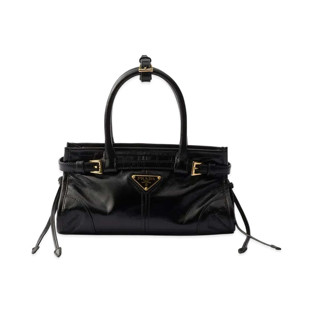 PRADA Bonnie Leather Mini Handbag "Black"