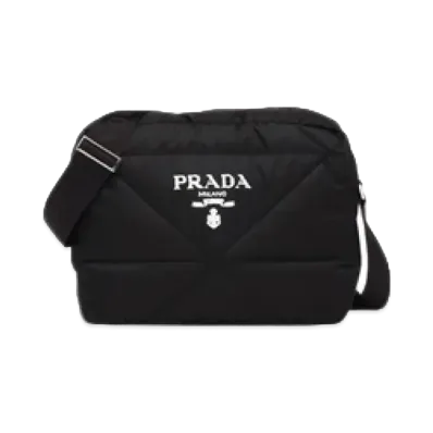 PRADA Logo Quilted Cross Bag "Black"