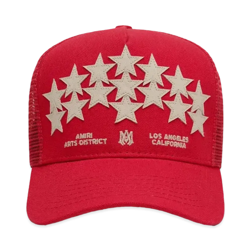 AMIRI Stars Trucker Hat "Red"