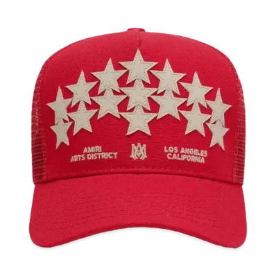 AMIRI Stars Trucker Hat "Red"