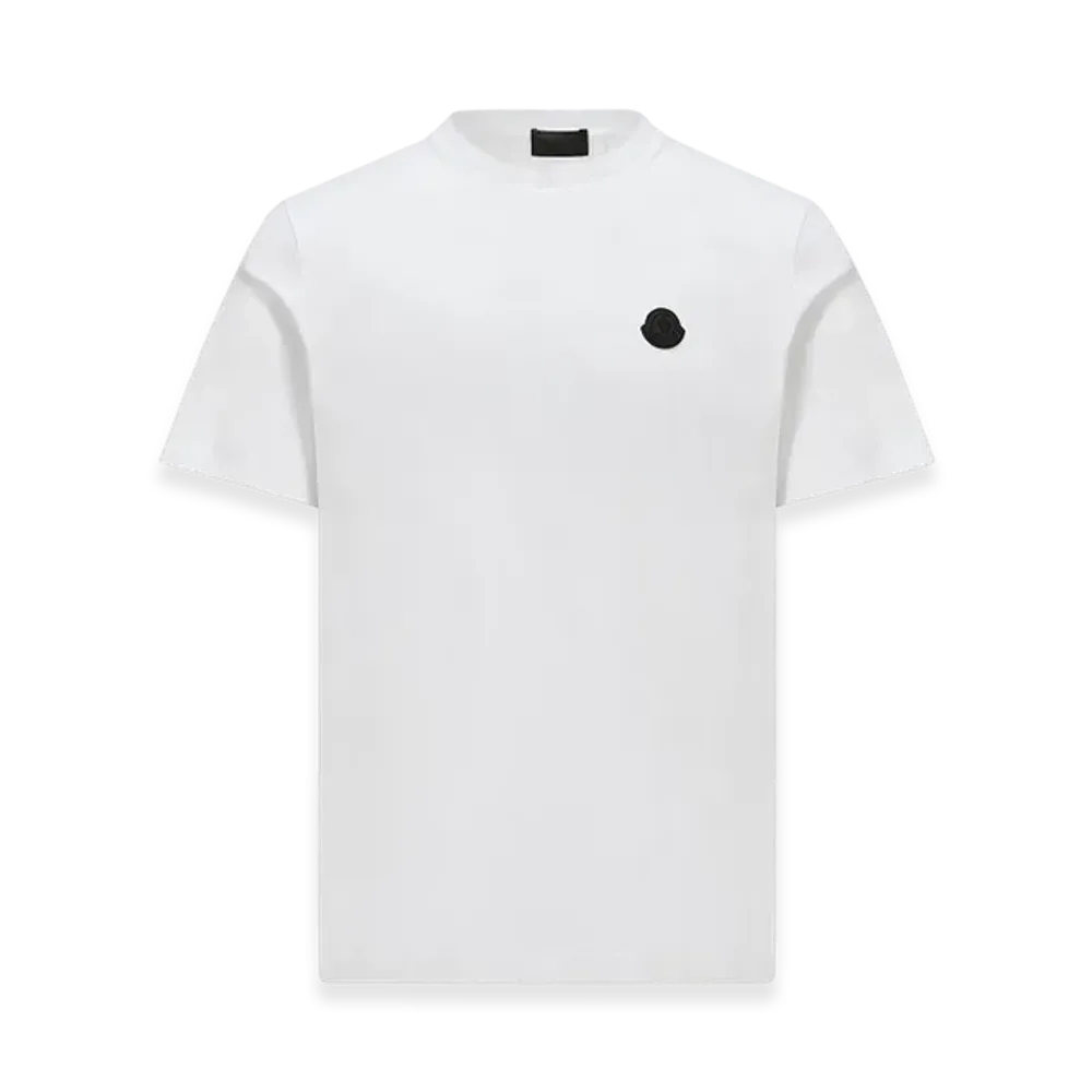 MONCLER Vertical Back Logo Cotton T-Shirt "White"